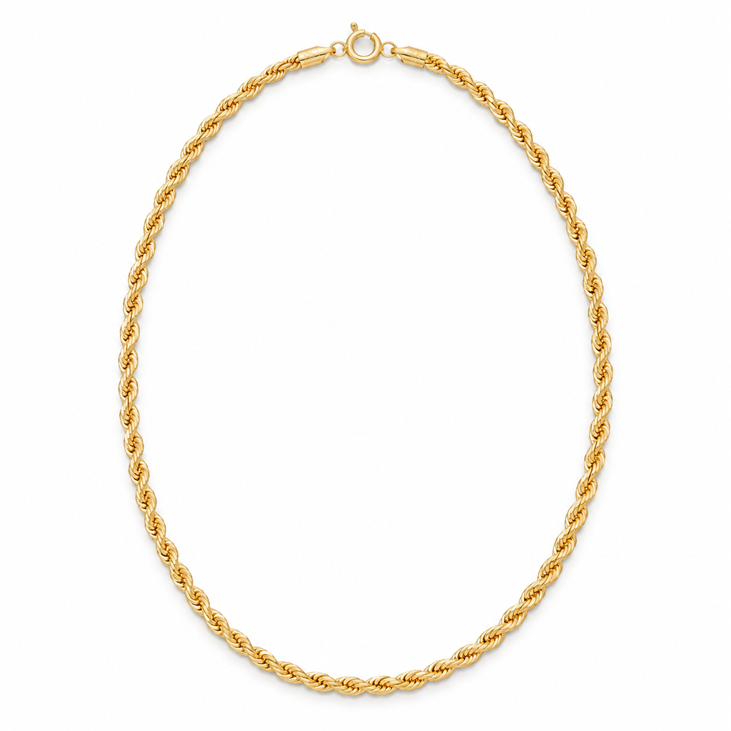 Rope Chain Necklace 18K Gold Filled – 19.7” — Product view