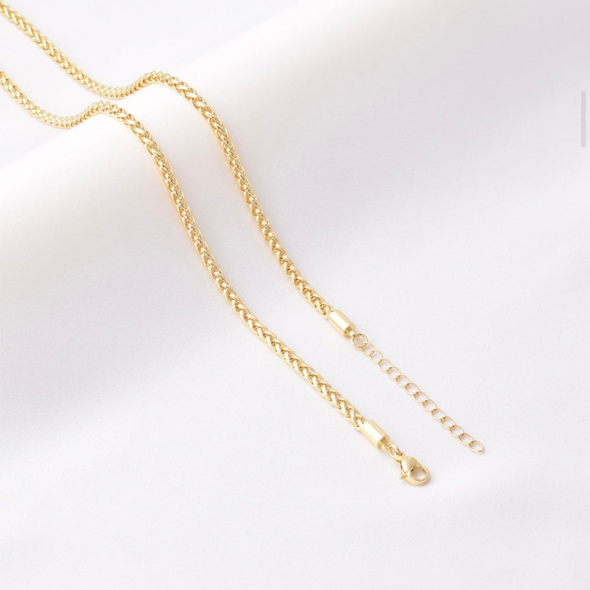 Textured Braided Chain Necklace – Gold Plated — original product photo 1