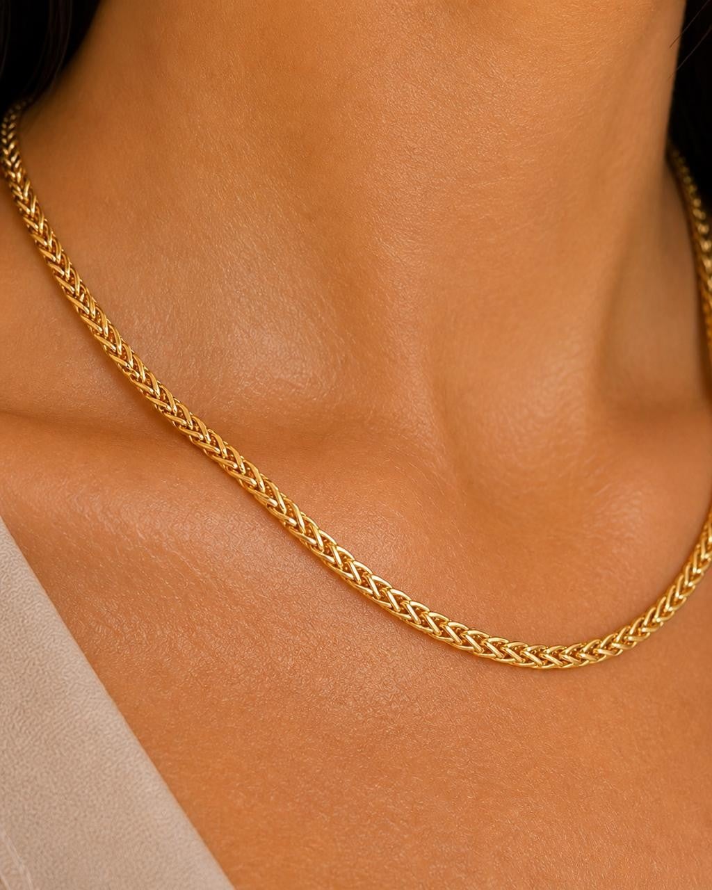 Classic Rope Chain Necklace – 18–20″ – Gold Plated — original product photo 1