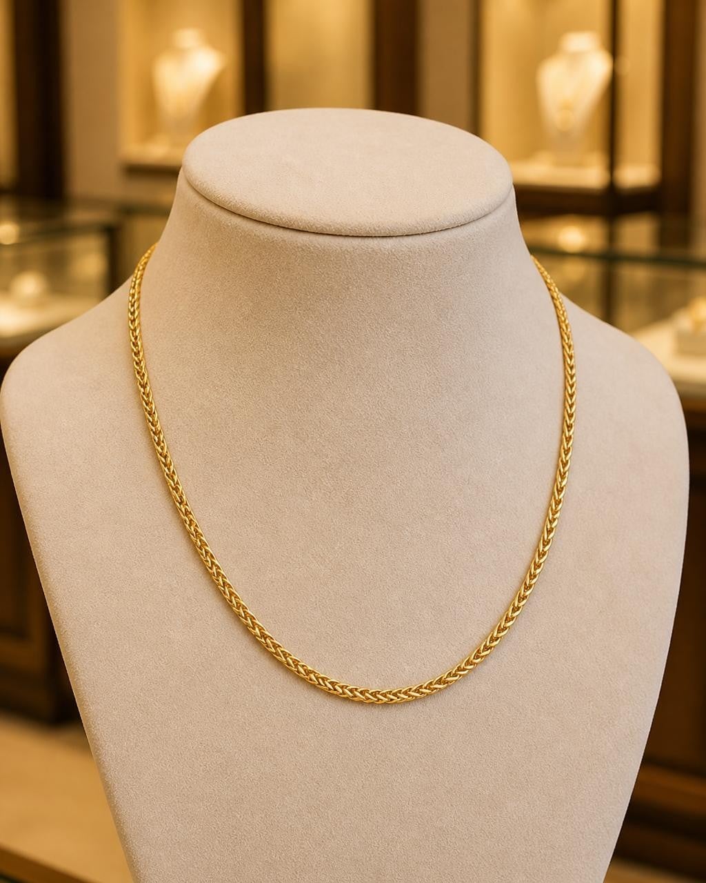 Classic Rope Chain Necklace – 18–20″ – Gold Plated — original product photo 4