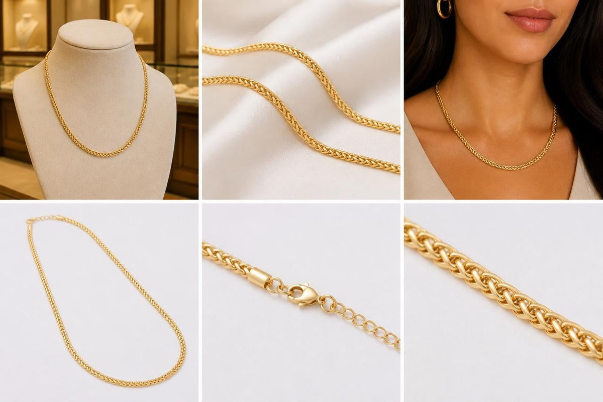 Classic Rope Chain Necklace – 18–20″ – Gold Plated — original product photo 5