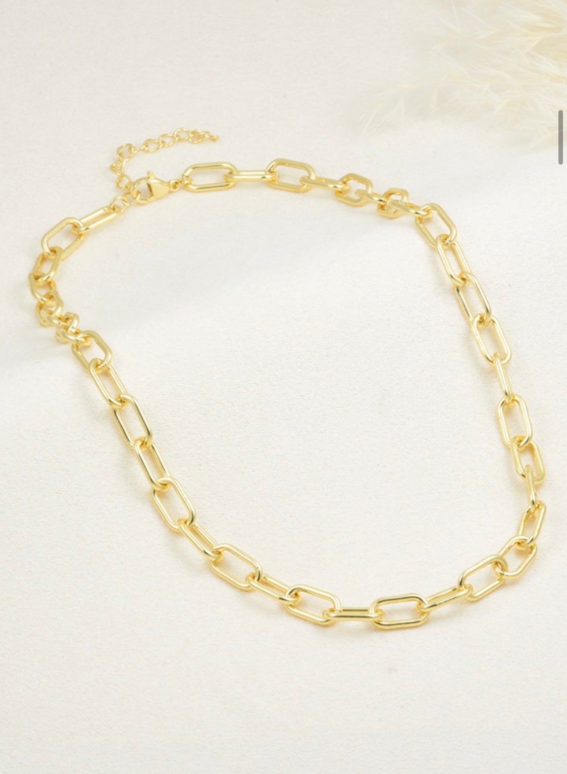 Classic Paperclip Chain – Gold Plated — original product photo 5