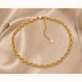 Paperclip & Bead Necklace – 45–50 cm – Gold Plated — original product photo 6