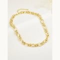 Textured Oval Link Chain Necklace – Gold Plated — original product photo 1