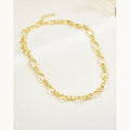 Beaded Paperclip Chain Necklace – Gold Plated — original product photo 6