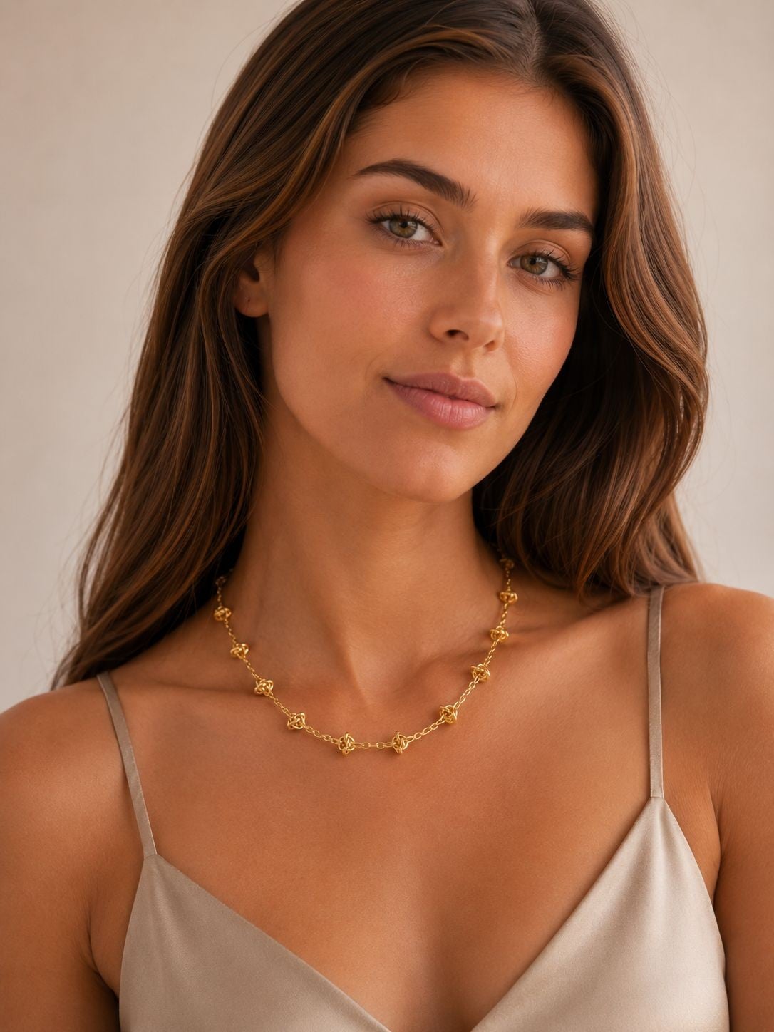 Dainty Knot Chain Necklace – Gold Plated — original product photo 1