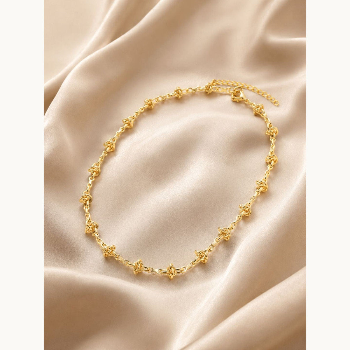 Dainty Knot Chain Necklace – Gold Plated — original product photo 2