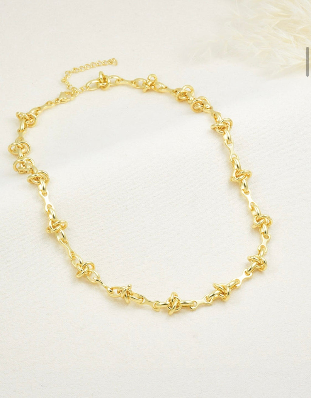 Dainty Knot Chain Necklace – Gold Plated — original product photo 3