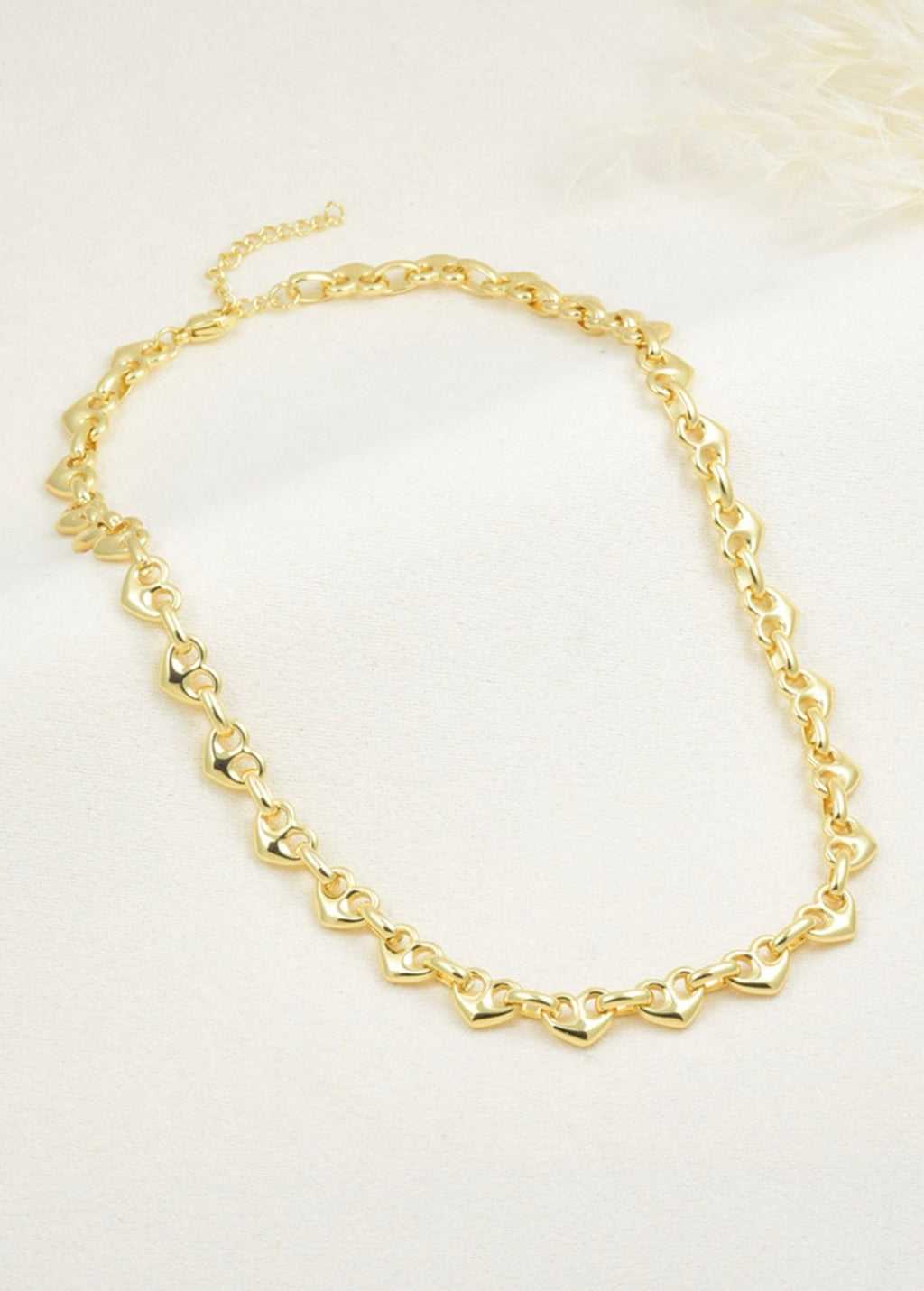 Interlocking Heart Statement Chain – Gold Plated — original product photo 4