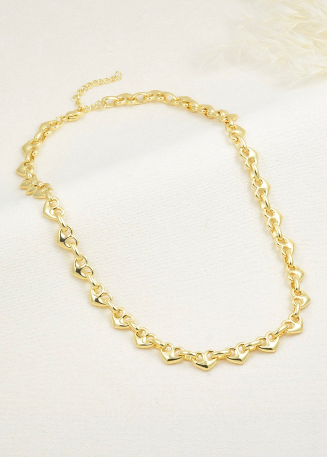 Interlocking Heart Statement Chain – Gold Plated — original product photo 4