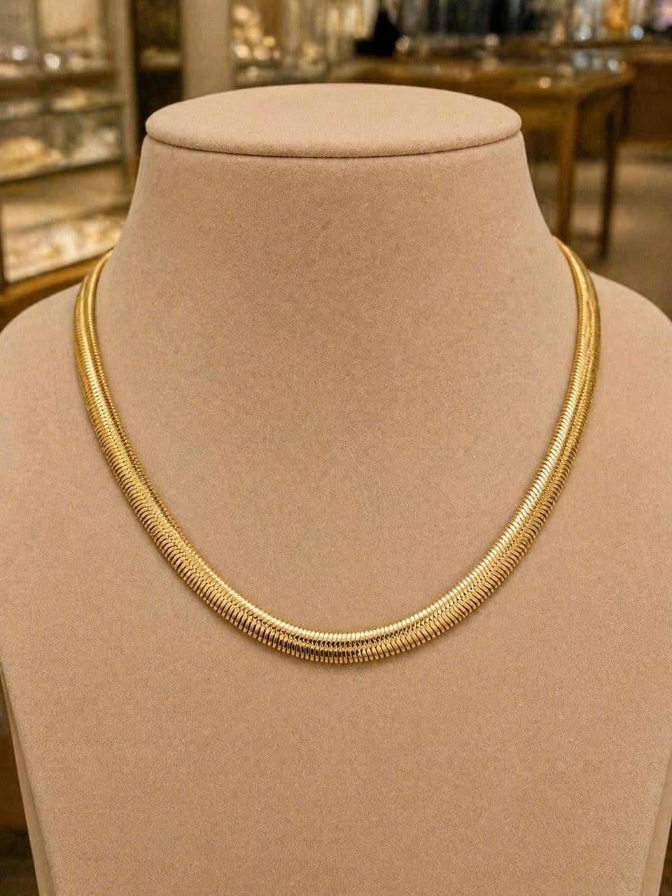 18-inch gold plated flat snake chain necklace — original product photo 6