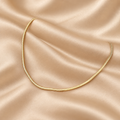Classic Smooth Snake Chain Necklace – Gold Plated — close-up of the jewelry design