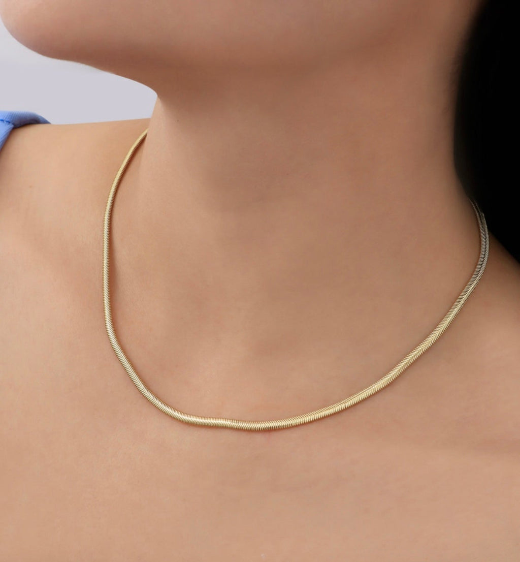 Classic Smooth Snake Chain Necklace – Gold Plated — original product photo 1