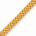 18K Gold Filled Chinese Weave Chain – 23 Inches — Close up · uniform white background