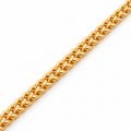 Cadena masculina de  Gold filled  18K – 24 pulgadas — Close up · uniform white background