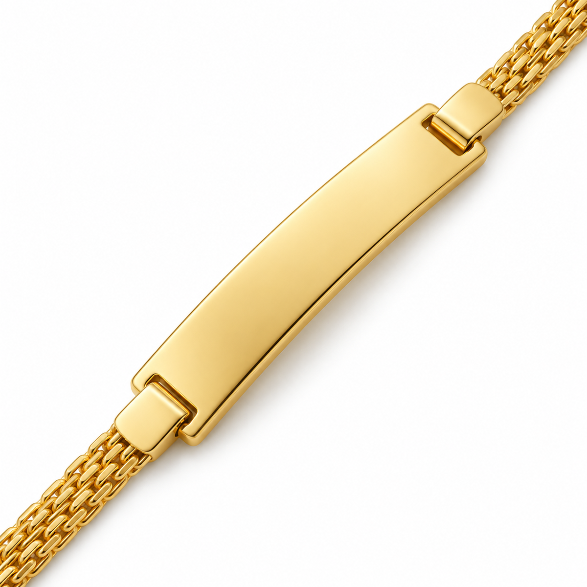 Identification Bracelet Slim Gold Filled 18K — Close up