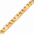 Classic Figaro Chain 27" - 18K Gold Filled — Close up · uniform white background