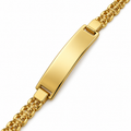 18K Gold Filled Chinese Weave ID Bracelet – 8 Inches — Close up