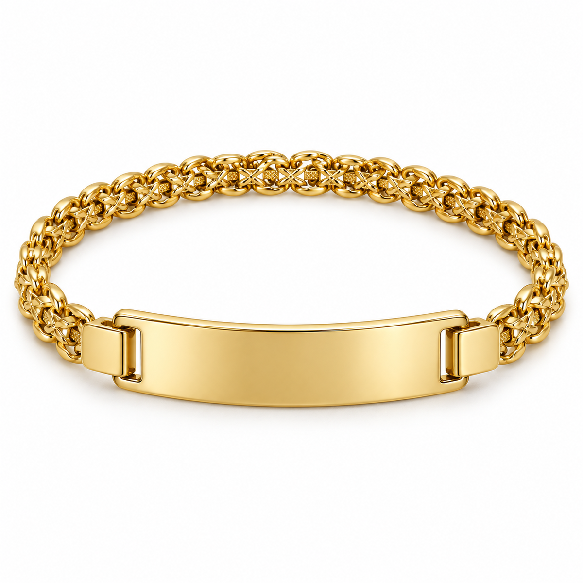 18K Gold Filled Chinese Weave ID Bracelet – 8 Inches — Product view