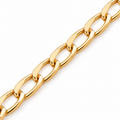 Figaro Chain Necklace 23" 18K Gold Filled — Close up · uniform white background