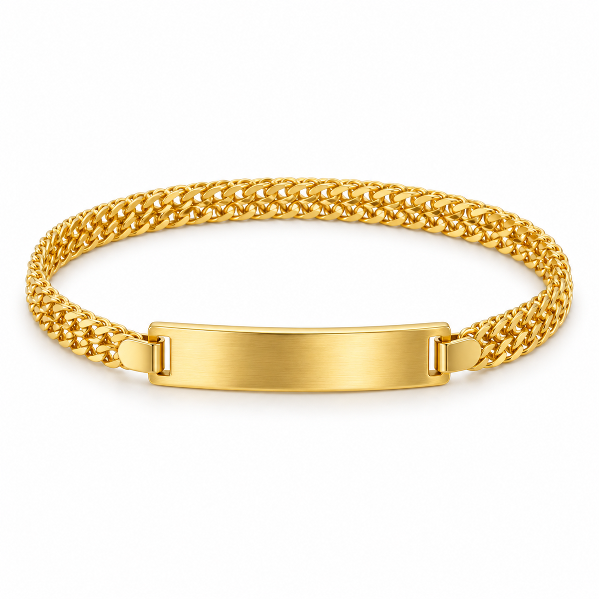 18K Gold Filled Chinese Weave ID Bracelet – 8 Inches — Product view