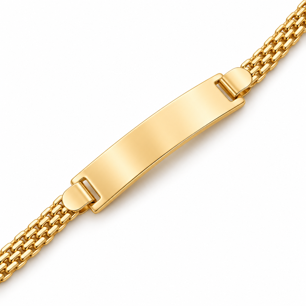 Pulsera de Identificación 18K Gold Filled — Close up