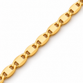 Slim Figaro Chain 22" 18K Gold Filled — Close up · uniform white background