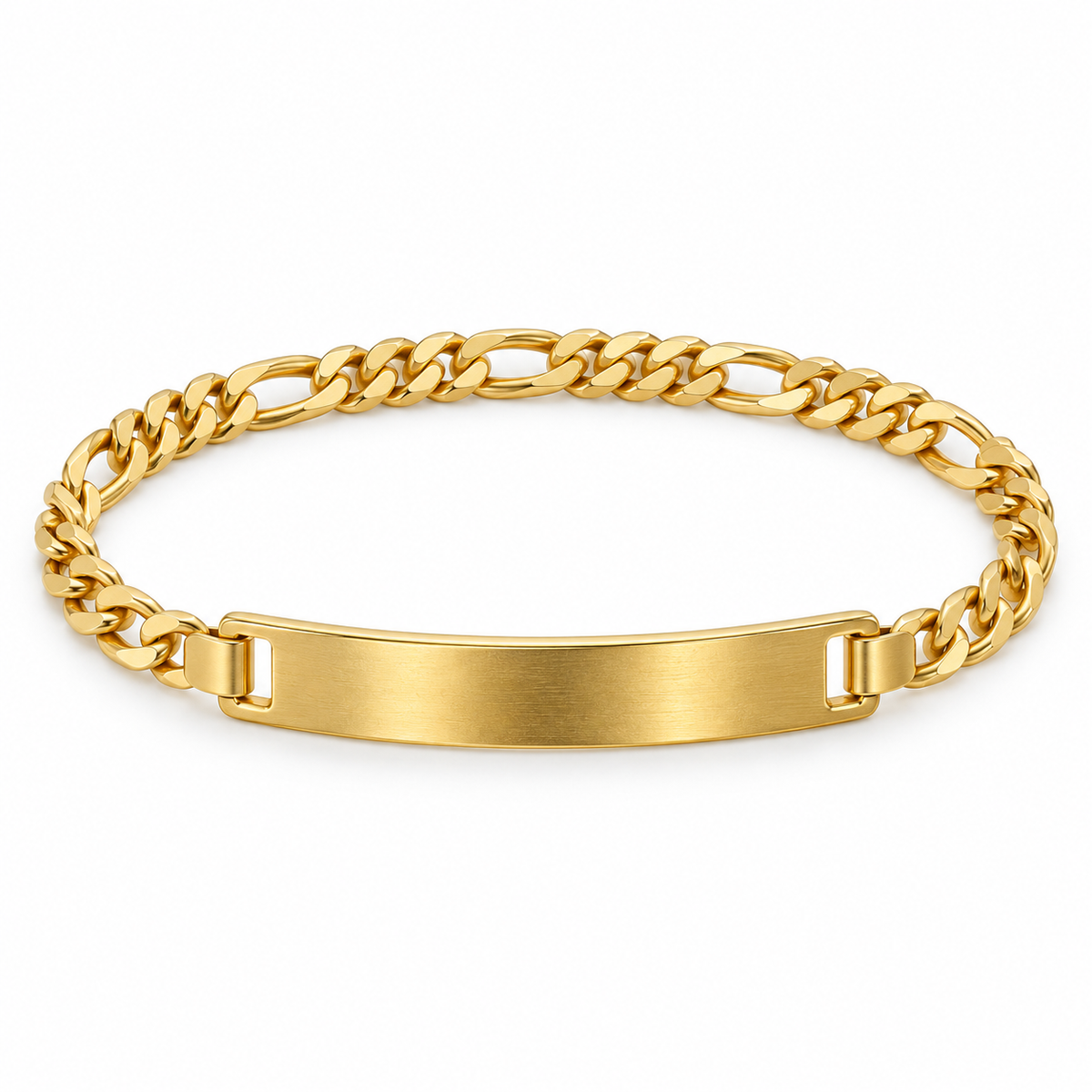 18K Gold Filled Figaro ID Bracelet – 8 Inches — Product view