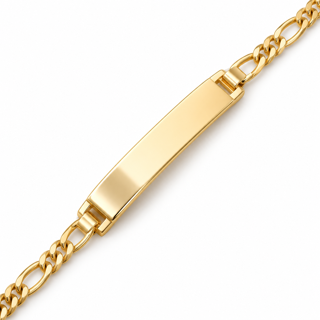18K Gold Filled ID Bracelet – 8 Inches — Close up