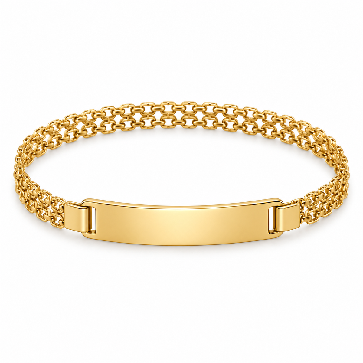18K Gold Filled Slim ID Bracelet – 8 Inches — Product view