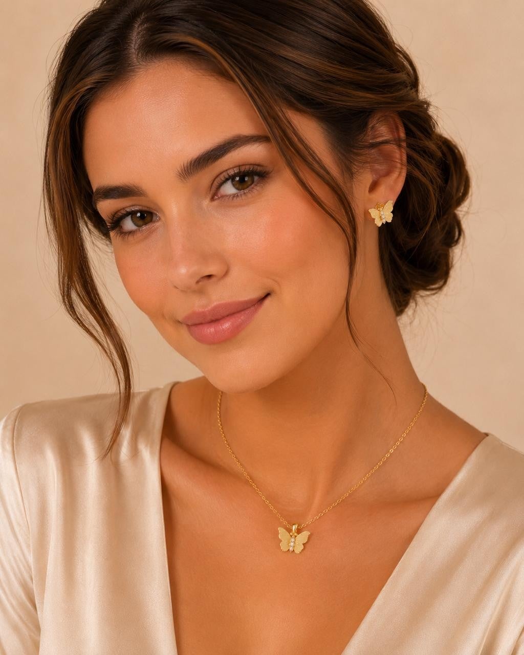 Butterfly Spark Jewelry Set – Gold Plated — original product photo 1