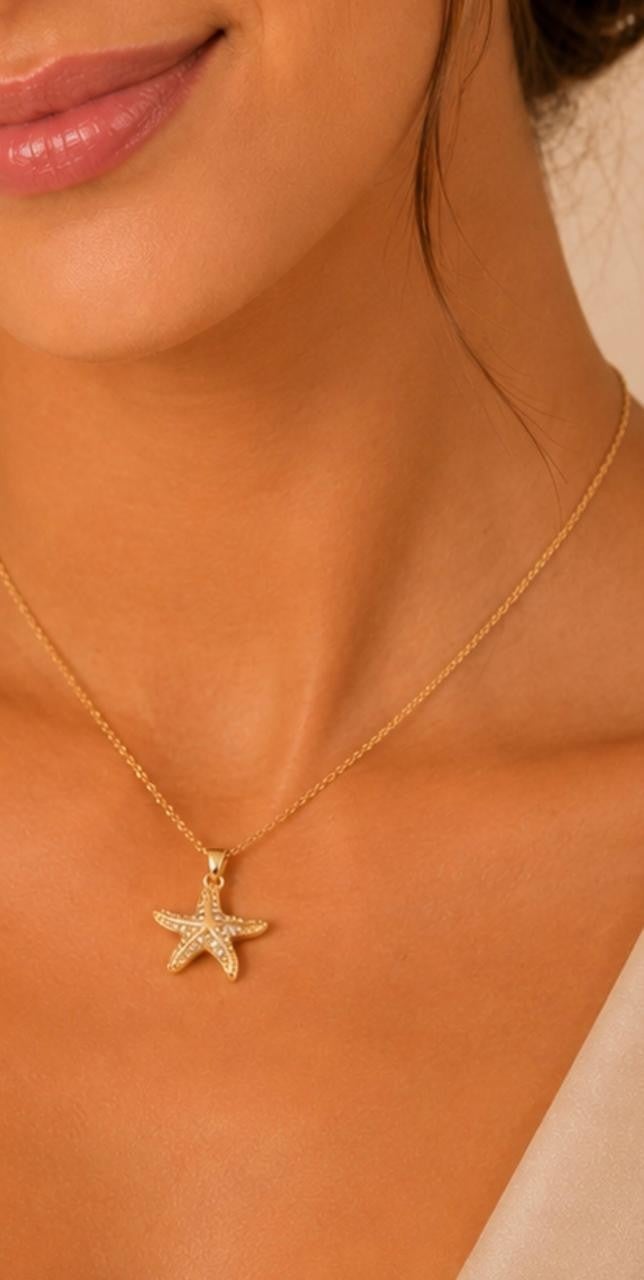 Starfish Sparkle Jewelry Set – Gold Plated — original product photo 4