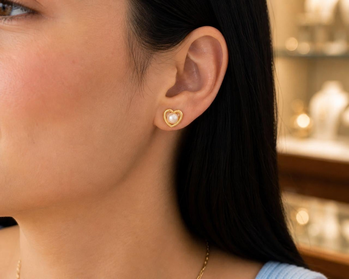 Mini Heart Necklace Set – Gold Plated — original product photo 3