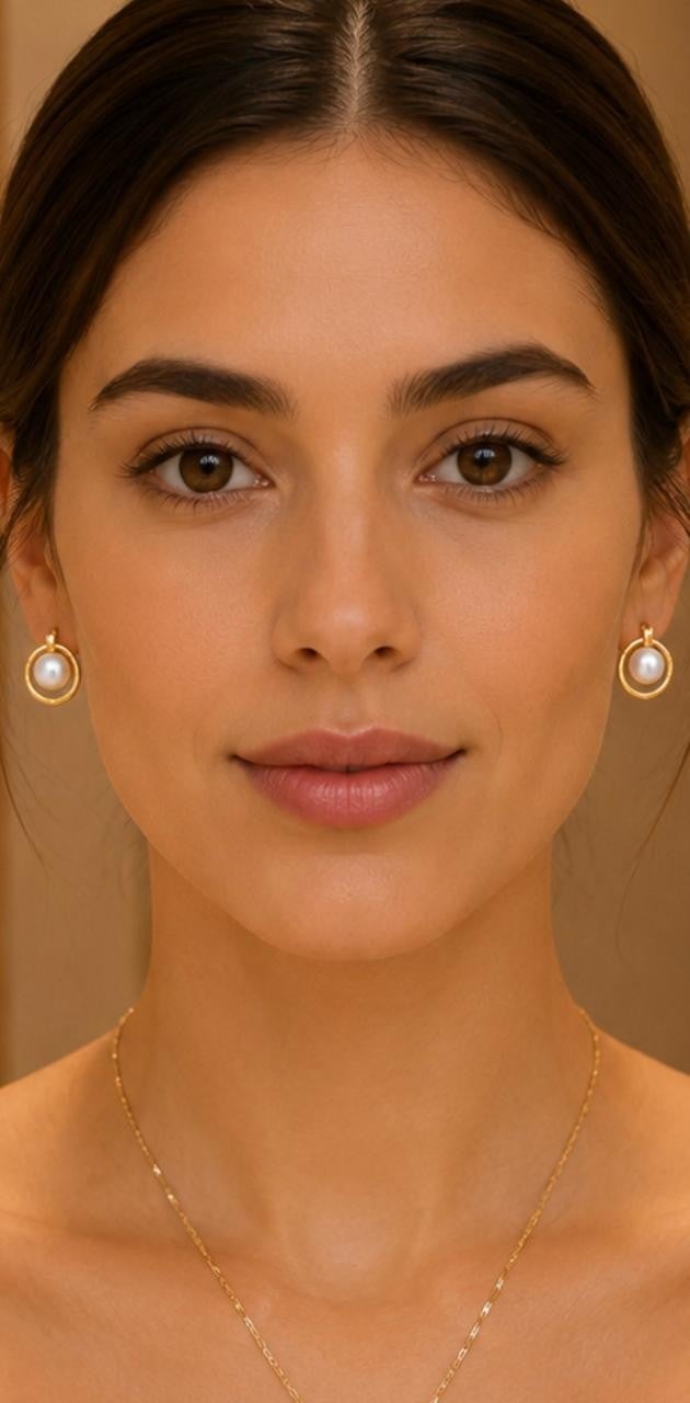 Pearl Halo Jewelry Set – Gold Plated — original product photo 5