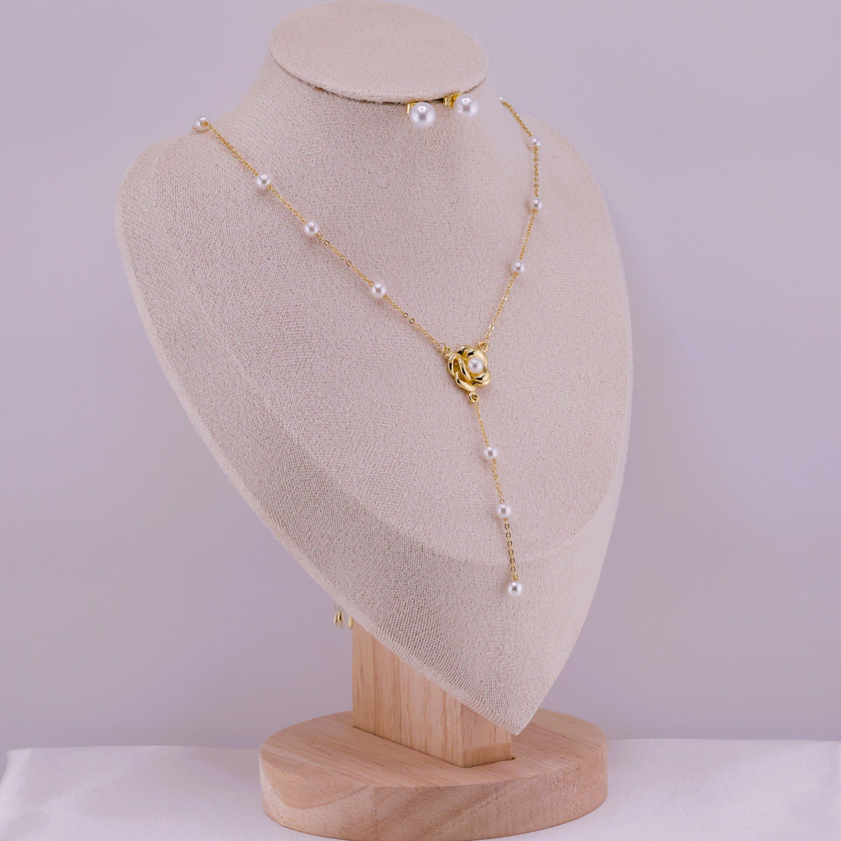 Pearl Y-Necklace – Gold Plated — original product photo 7