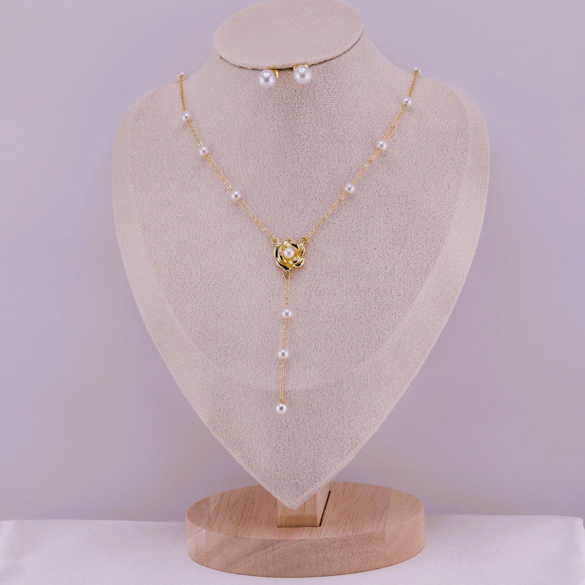 Pearl Y-Necklace – Gold Plated — original product photo 8