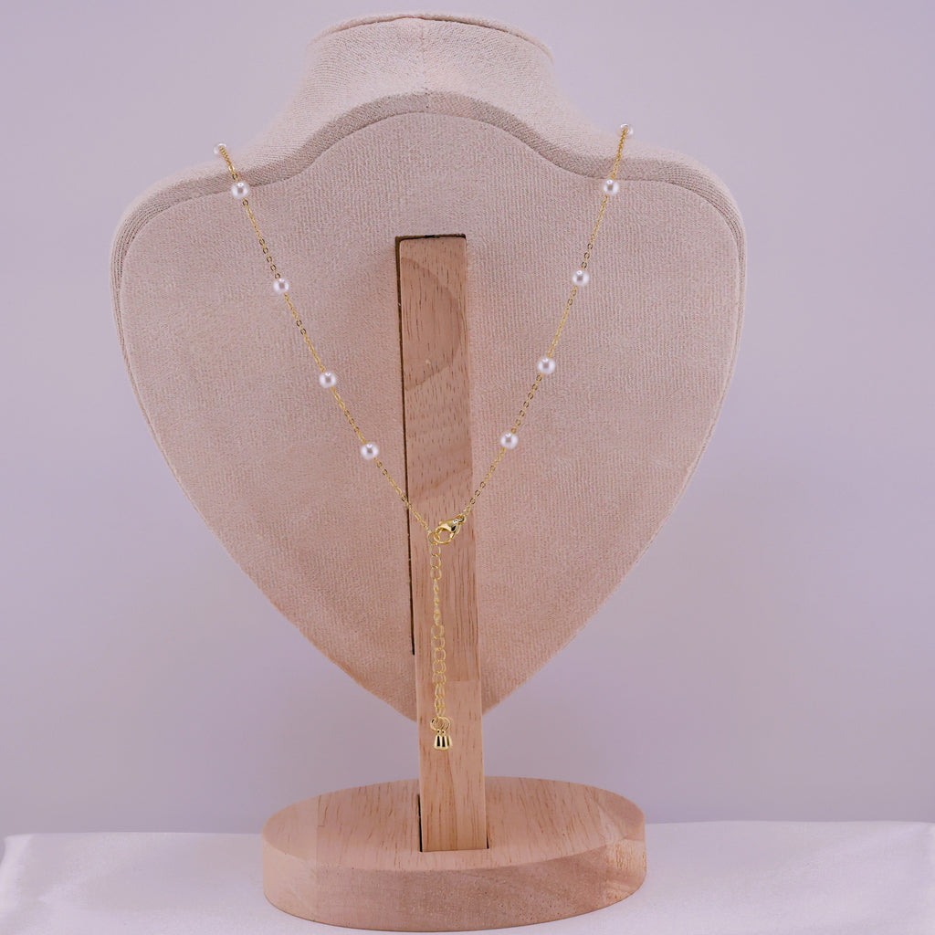 Pearl Y-Necklace – Gold Plated — original product photo 9