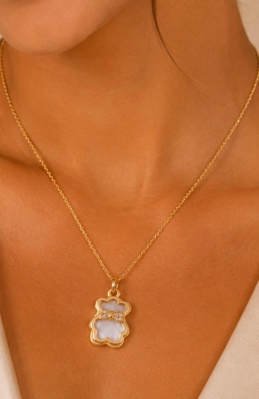 Mother-of-Pearl Teddy Bear Jewelry Set — original product photo 4