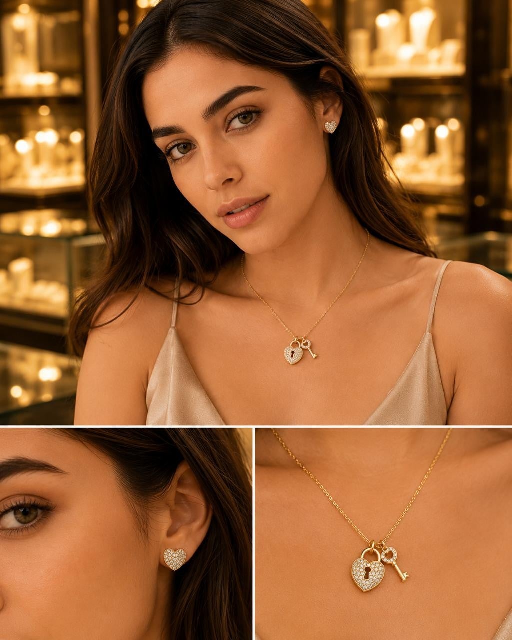 Heart Lock & Key Jewelry Set — original product photo 2