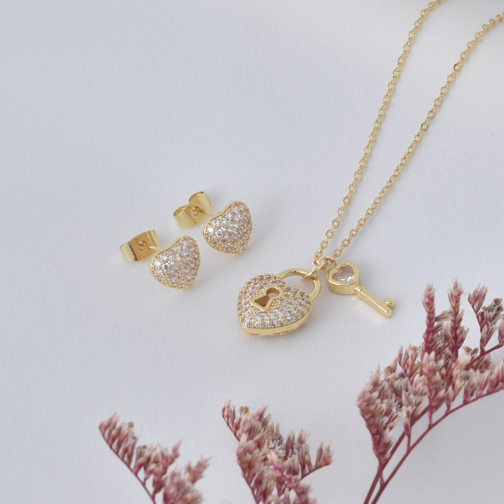 Heart Lock & Key Jewelry Set — original product photo 7