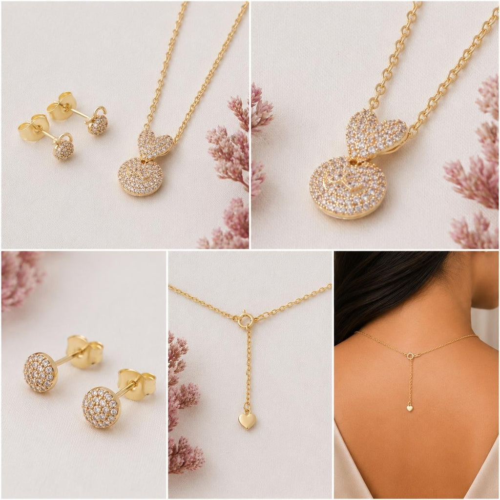 Sparkling Bunny Jewelry Set – Gold Plated — original product photo 1