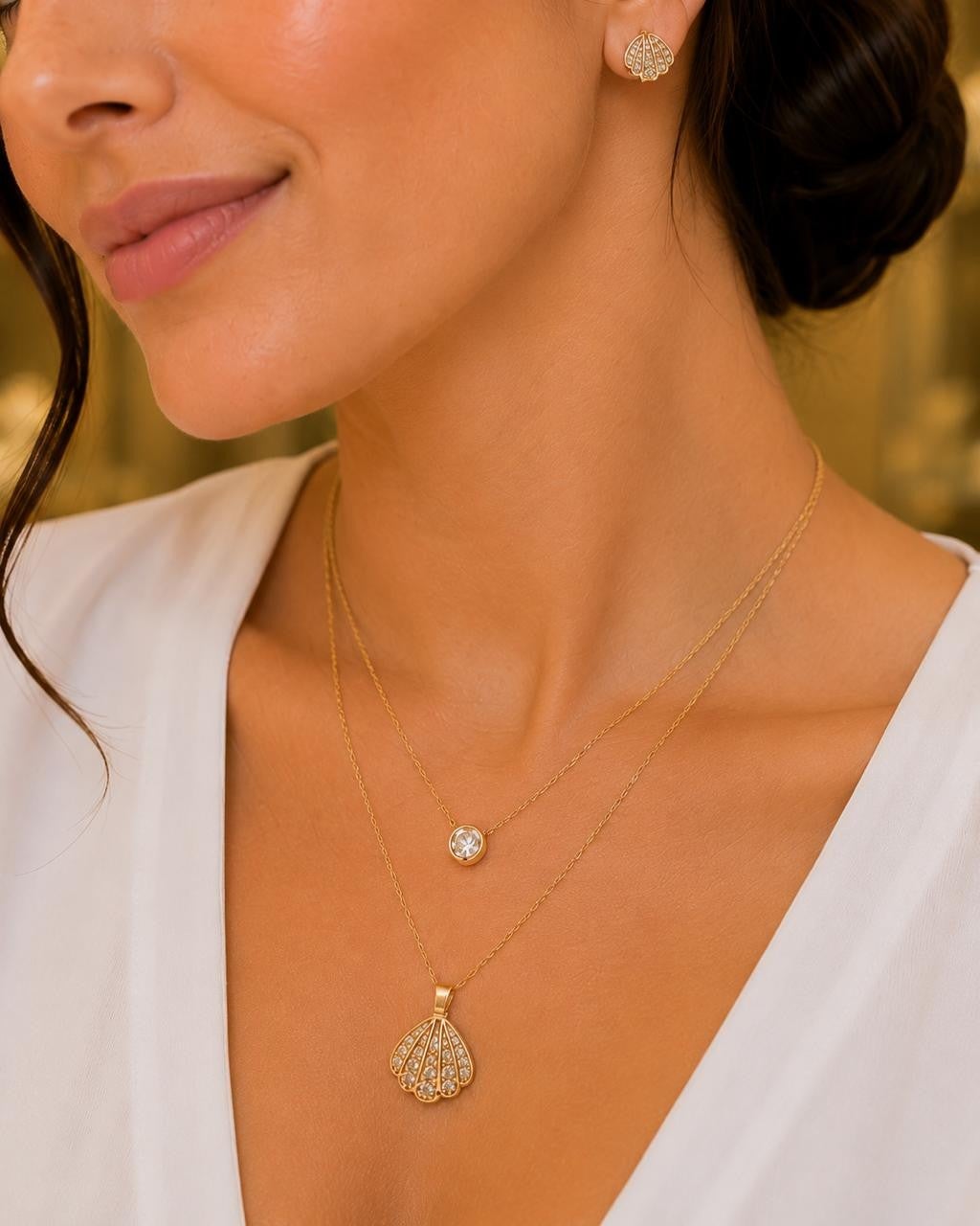 Seashell Shine Jewelry Set – Gold Plated — original product photo 4