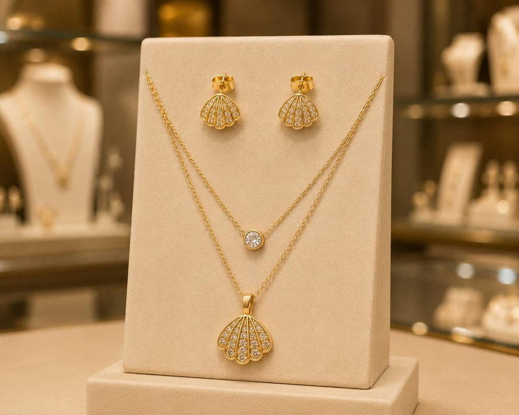 Seashell Shine Jewelry Set – Gold Plated — original product photo 5