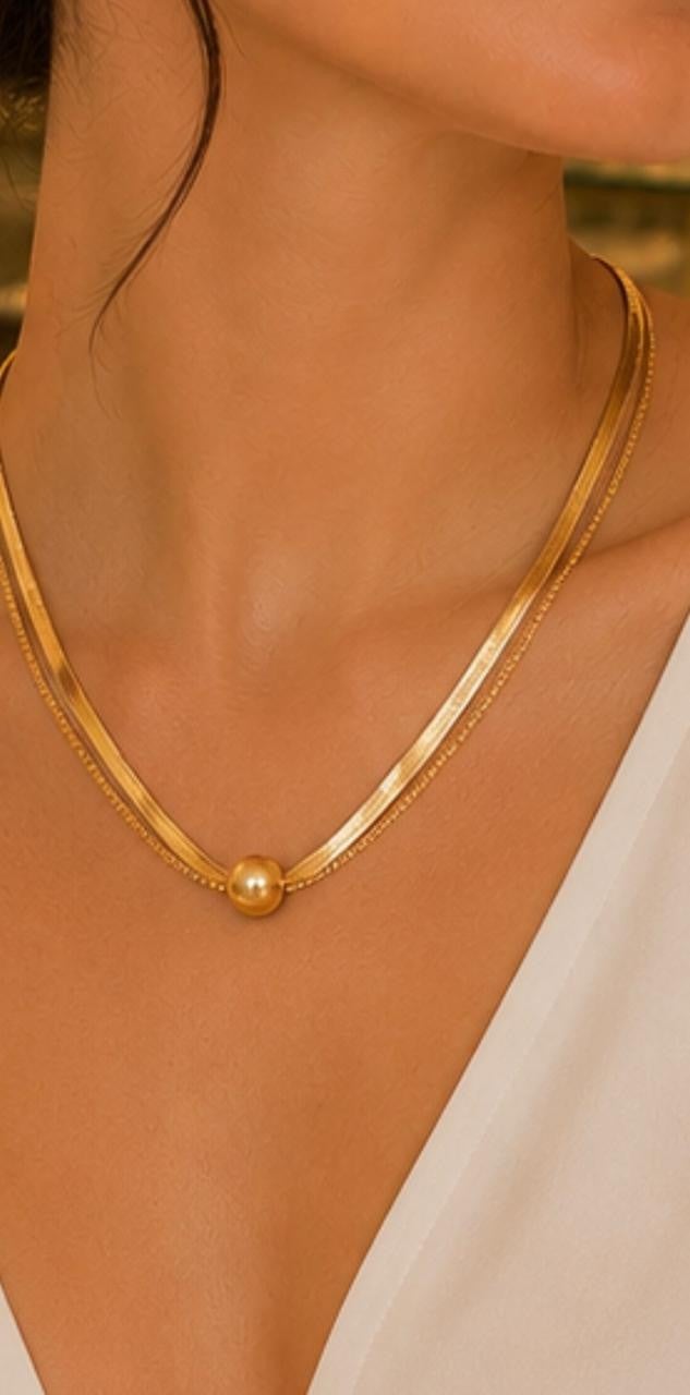 Velvet Texture Sphere Jewelry Set – Gold Plated — original product photo 2