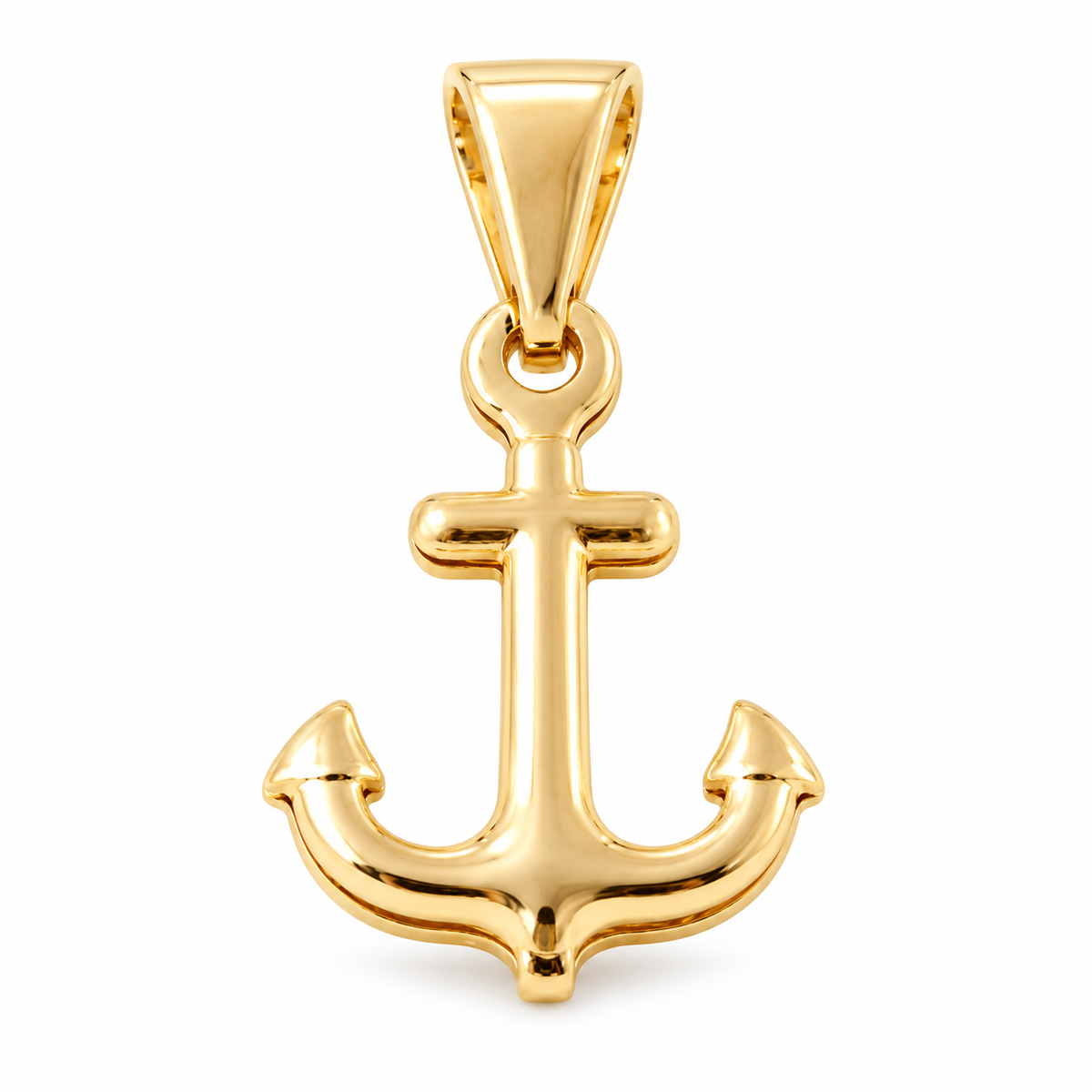 Anchor Charm - 18K Gold Filled, close-up on white