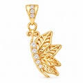Angel Wing Charm - 18K Gold Filled, high-definition close-up on white
