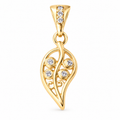 Angel Wing Pendant - 18K Gold Filled, high-definition close-up on white