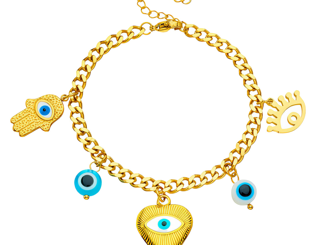 Ayla Evil Eye Bracelet close-up detail