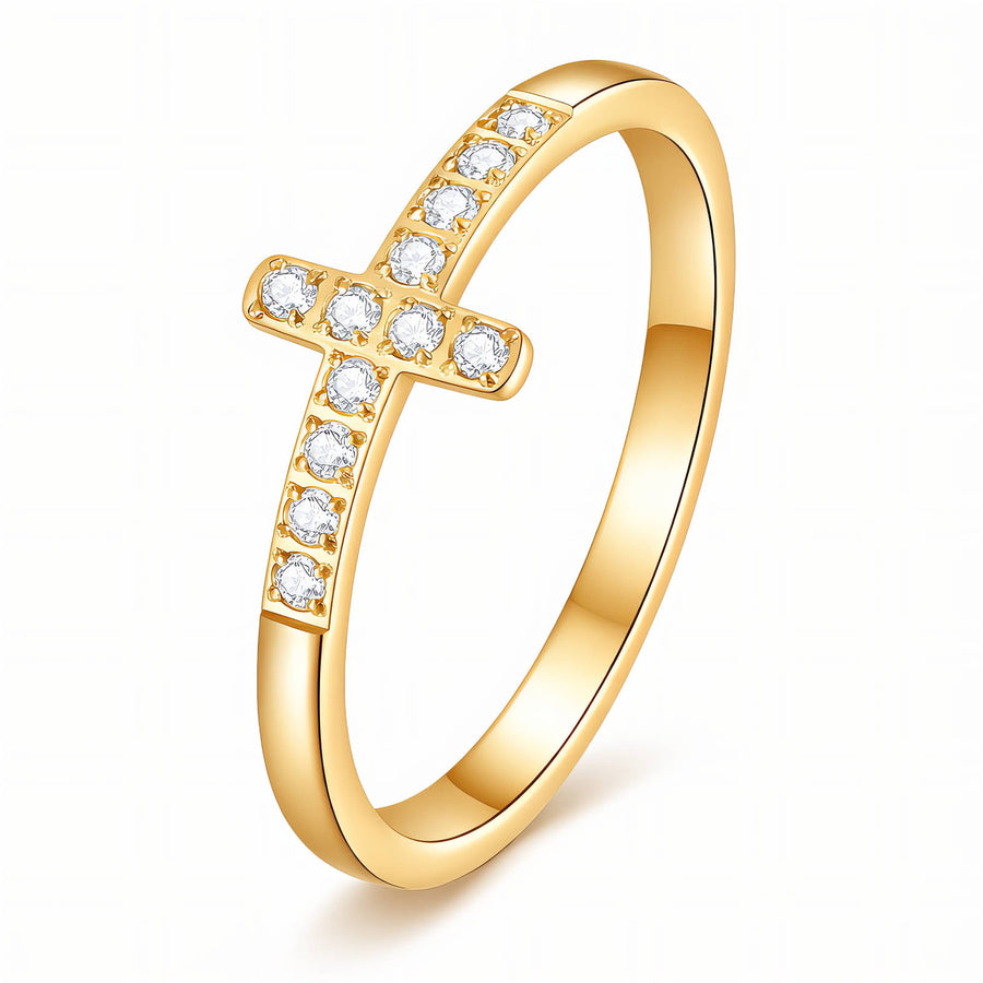 Belle Cross Ring close-up