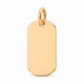 Blank Tag Pendant - 18K Gold Filled, high-definition close-up on white